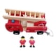 thumbnail image 4 of Juguete de camión de bomberos de madera con escalera giratoria, simulación de juego de simulación, juguete de camión de bomberos de madera para, 4 of 9