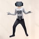 thumbnail image 4 of Disfraz Premium Mono Niños Skibidi Toilet TV Man Superior 3D Traje de Halloween Kuymtek Gris claro 6-7- años para Niño, 4 of 7