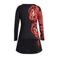 thumbnail image 3 of Gvmfive Women Casual Floral Long Sleeve Loose Midi Dress, 3 of 4