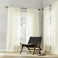 thumbnail image 2 of Archaeo 100% Cotton Sheer Curtain, 50"x96", Cream, 2 of 8