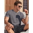 thumbnail image 3 of RICHCOIN Mens T Shirt Short Sleeve Crewneck Casual Color Block Summer Tops, 3 of 7