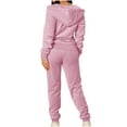 thumbnail image 7 of XuJwPNcy Velour Tracksuit Womens 2 Pieces Loungewear Joggers Outfits Sweatsuits Set Soft Sports Sweat Suits Pants Womens Clothes, 7 of 7