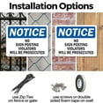 thumbnail image 3 of (2 Pack) No OSHA Notice Sign 10 Inch X 7 Inch Indoor / Outdoor Rust-Free Aluminum Metal Signs for Workplace, Workshop, and Construction Site, Made in the USA, 3 of 8
