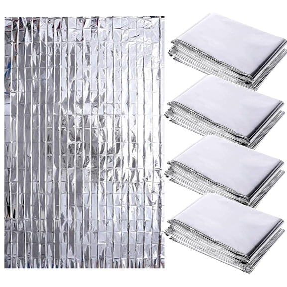 4 Pack Silver Reflective Film,Bexikou 82x 63 in Plant Growth Films,Garden Greenhouse Covering Foil Sheets for Plant Growth,Garden Greenhouse (Silver)