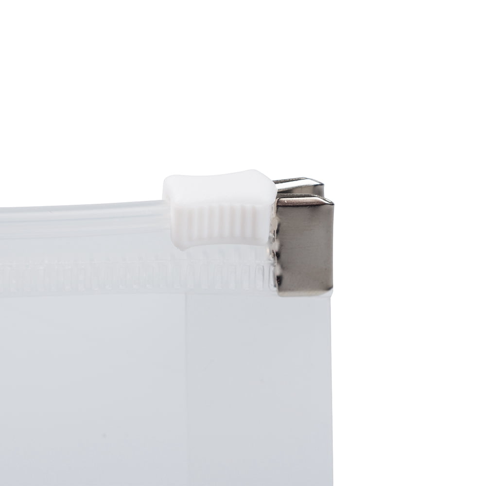 JAM Paper Plastic Zip Envelopes, 5.3 x 8, Clear, 12/Pack