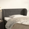 thumbnail image 4 of vidaXL Headboard with Ears Dark Gray 40.6"x9.1"x30.7"/34.6" Velvet, 4 of 27