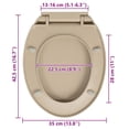 thumbnail image 2 of vidaXL Soft-Close Toilet Seat Quick Release Beige Oval, 2 of 5