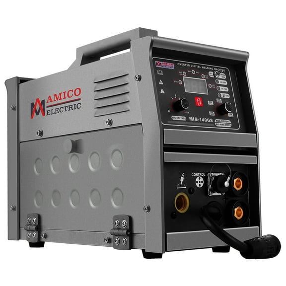 Amico MIG-140GS, 140-Amp MIG/MAG/Lift-TIG/Stick Arc Combo DC Inverter Welder, 100% Duty Cycle, Compatible Spool Gun SPG15180 & SPG15250.