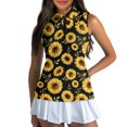 thumbnail image 3 of Whosucclay Sunflower Print Women's Sleeveless Golf Shirts Tennis Sport Tops for Ladies, Breathable Stretchy for Outdoor Running Athletic, 3 of 8