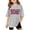 Grey, variant on lnmuld Summer Tops Fashionable Graphic Letter Print Casual Tee for Girls Soft Comfortable Daily Wear Blended Shirt Size:11-12 Years