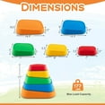 thumbnail image 3 of Costway 5 Pcs Balance Stepping Stones for Kids with Non-Slip Surface and Edging, 3 of 10
