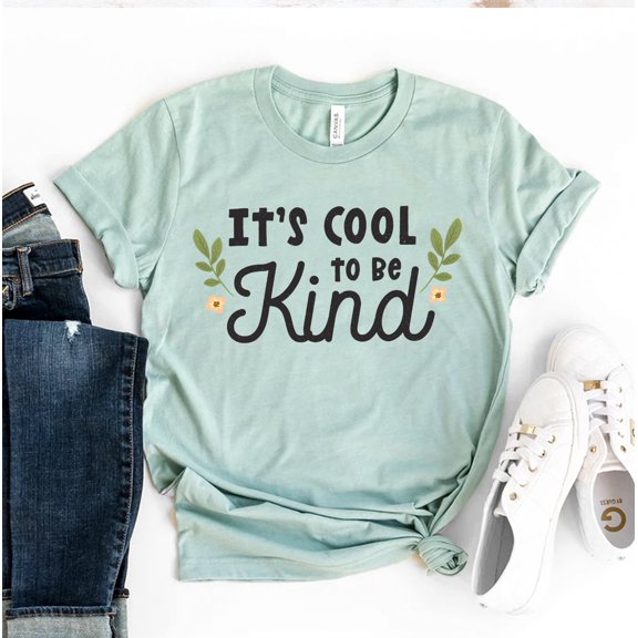 It's Cool To Be Kind T-shirt Teacher Shirt Women's Kindness Top Christmas Gift For Mom Weekend Shirts Anti Bullying Tshirt Positivity Tee
