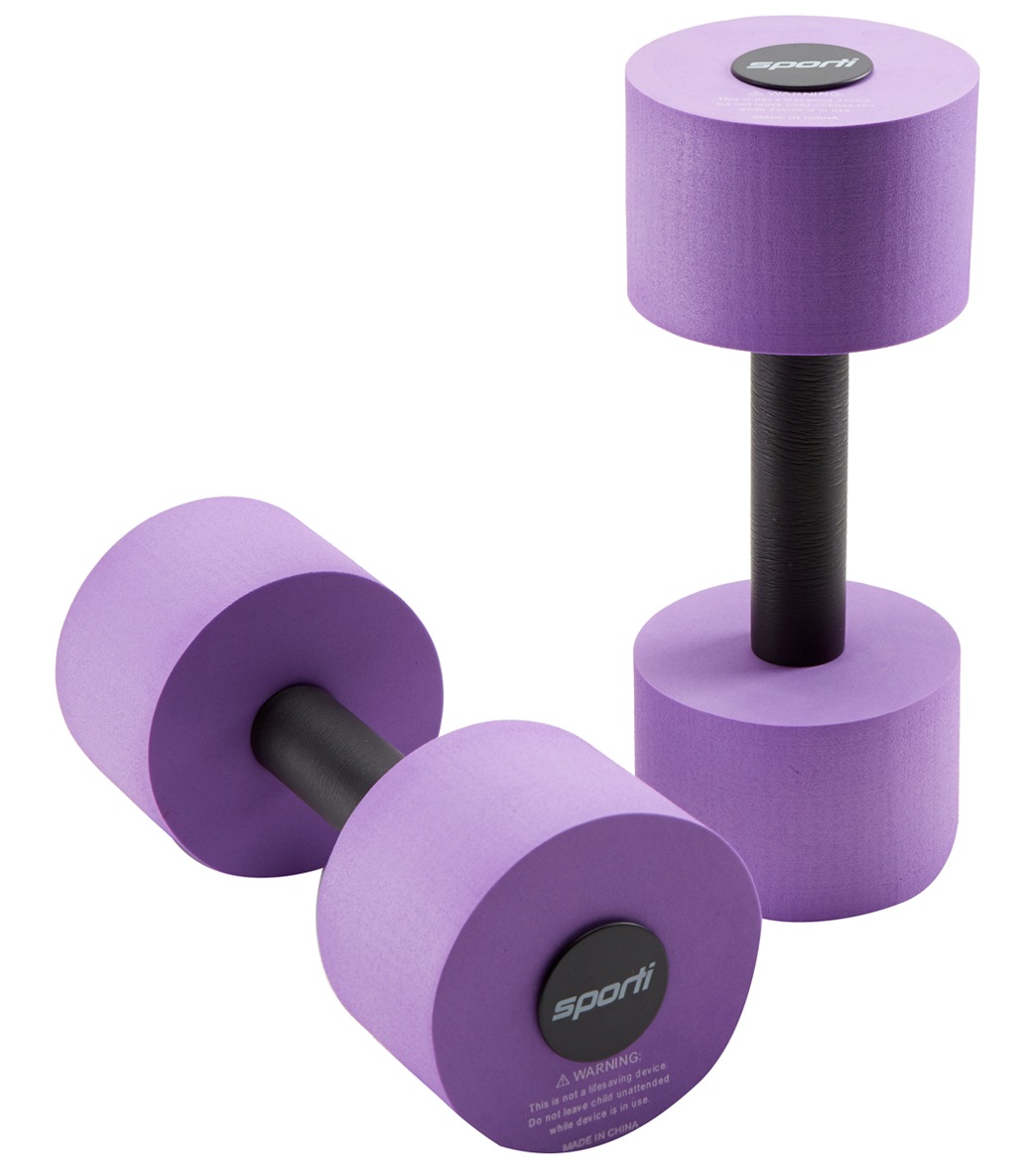 Sporti Aquatic Fitness Light Dumbbells Water Weights (Purple) Walmart