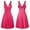 Pink Retro Sling Pleated Slim Flare Skirt Dresse, variant on Women's Summer Retro Sling Pleated Slim Flare Skirt Dresse Sleeveless Cocktail Dress Solid Sundress Trendy V Neck Babydoll Peplum Swing Cross Knot High Waist Ball Gown Blue 10