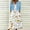 6-White, variant on Women's Two Piece Outfits Sleeveless Floral Print Long Dress with Cardigan Loose Casual Crewneck Flowy Maxi Dress