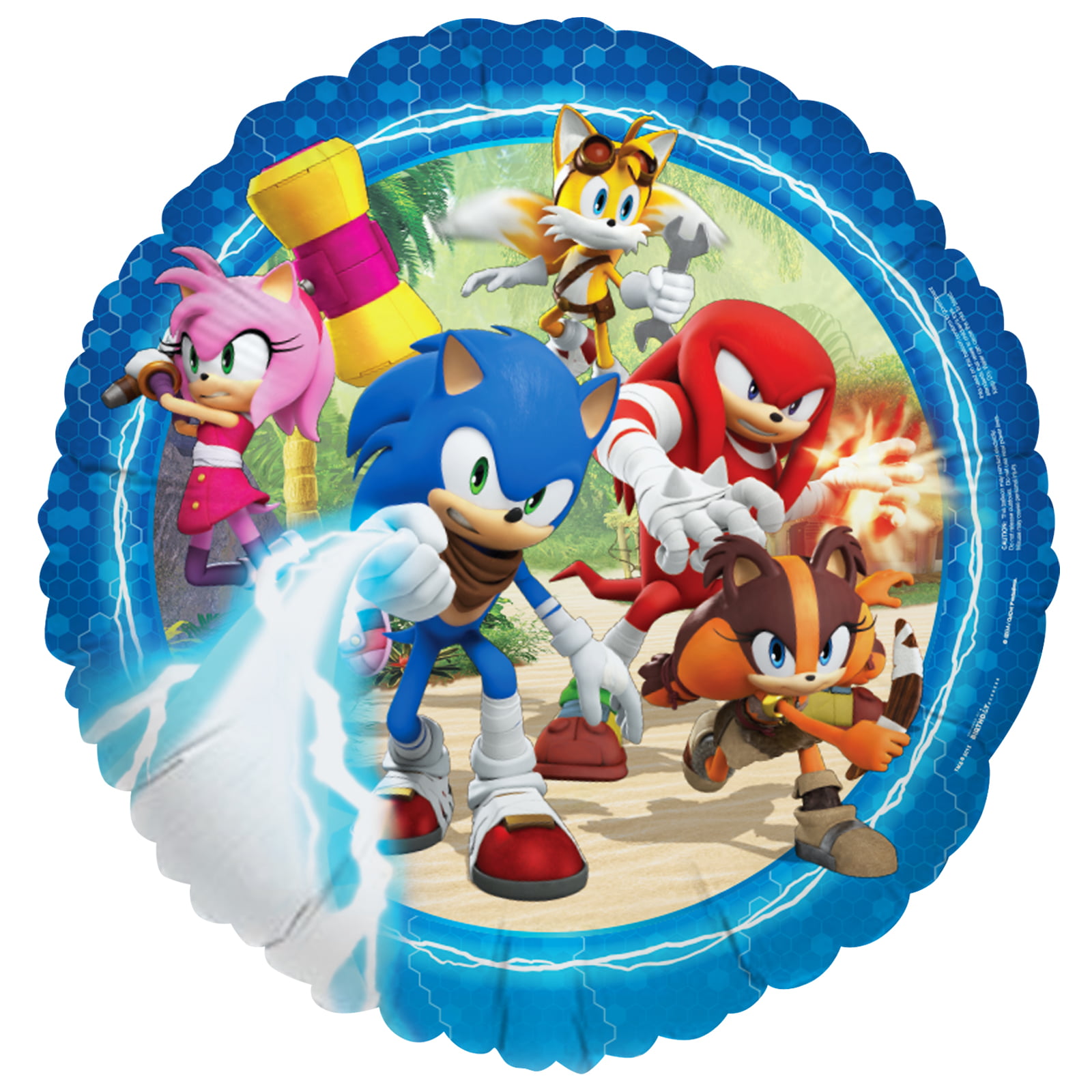 Sonic Party balloons Foil Figure Foil Round Controller Latex Balloons