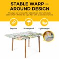 thumbnail image 4 of Easter Bunnies Table Cloths for 4 Foot Rectangle Tables, Spring Eucalyptus Easter Eggs Gray Plaid Patio Waterproof Elastic Fitted Tablecloths, Washable Rectangular Table Cover for Camping, 4 of 8