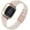 light pink, variant on REQO Resin Watch Band Compatible for Fitbit Versa 4/Sense 2 Replacement Bands, Adjustable Wristbands Bracelet Strap with Metal Stainless Steel Buckle for Fitbit Sense 2/Versa 4/Versa 3 for Women Men