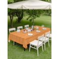 thumbnail image 3 of Outdoor Tablecloth with Umbrella Hole & Zipper, Orange Rectangle Tablecloth 54x80 Inch, Modern Geometric Abstract Art Aesthetics Patio Table Cover Waterproof Table Cloth for Picnic/Party, 3 of 7