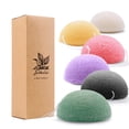 thumbnail image 1 of Esponjas faciales Konjac para limpieza exfoliante – Esponja facial Konjac para lavar la cara cuerpo orgánico natural limpieza Puff Buff Scrubber para ducha baño SPA para bebés, hombres y mujeres, 1 of 5