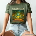 thumbnail image 5 of Charming Georgia State Forsyth Park T-Shirt, Savannah Landmark Tee and Southern Travel Souvenir, 5 of 5