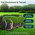 thumbnail image 4 of Recintos exteriores para gatos Love's cabin Rainbow con carpa y túnel, 4 of 7
