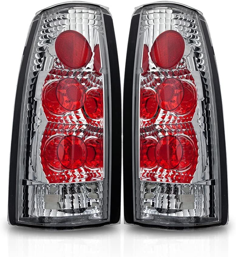 Halogen Chrome/Clear Lens Tail Lights Pair Set for 1992-1999 GMC ...