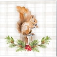 thumbnail image 4 of Great Art Now Holiday Woodland Garland on Plaid by Lanie Loreth 4 Piece Canvas Art Set Each 14W x 14H, 4 of 5
