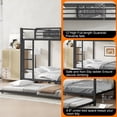 thumbnail image 4 of Full over Full Metal Bunk Bed with Twin Trundle, Heavy Duty Frame, Black, 4 of 8