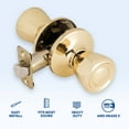 thumbnail image 6 of Brinks Non-Locking Passage Tulip Style Doorknob Polished Brass Finish, 6 of 14