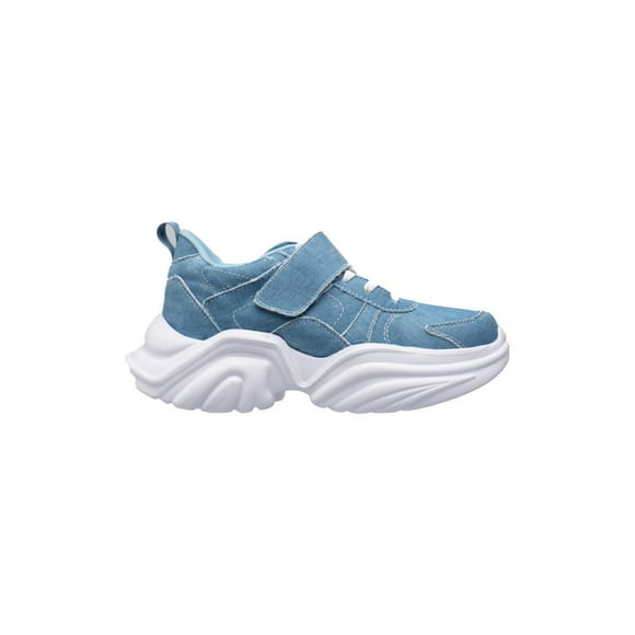 Tenis Mujer Kipon Dama Casual Urbano Moderno Plataforma Velcro azul 24
