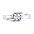thumbnail image 3 of 1/2 Carat 4-Prong Set Diamond Solitaire Engagement Ring in 14K White Gold (Ring Size 9.25), 3 of 5