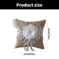 thumbnail image 5 of Lace Flower Rings Pillow Rings Cushion Holder Rural Styles Rings Bearer for Bride, 5 of 9