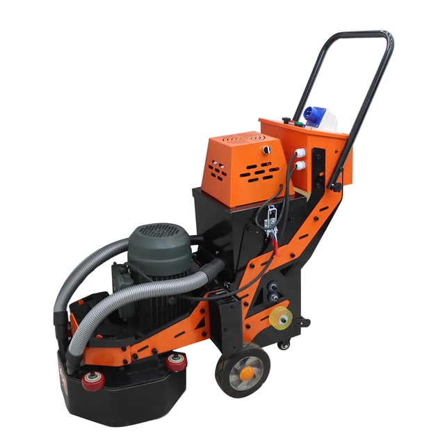 Hand-push Concrete Floor Grinder Polishing Buffer Machine Cement Ground Grinder with 30L Dust Bucket 6pcs Grinding Heads 220V