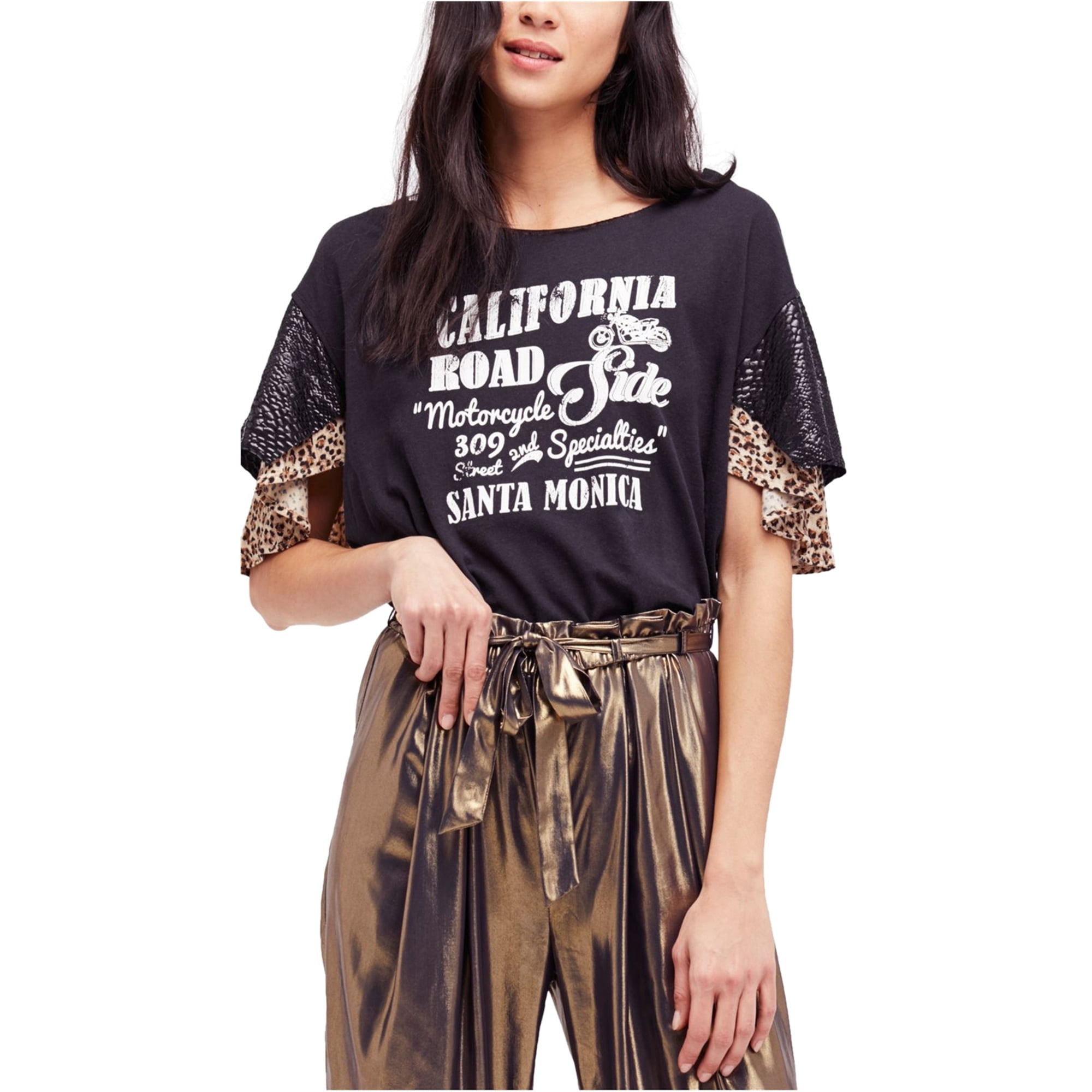 Free People Free People Womens California Road Graphic T Shirt Walmart Com Walmart Com