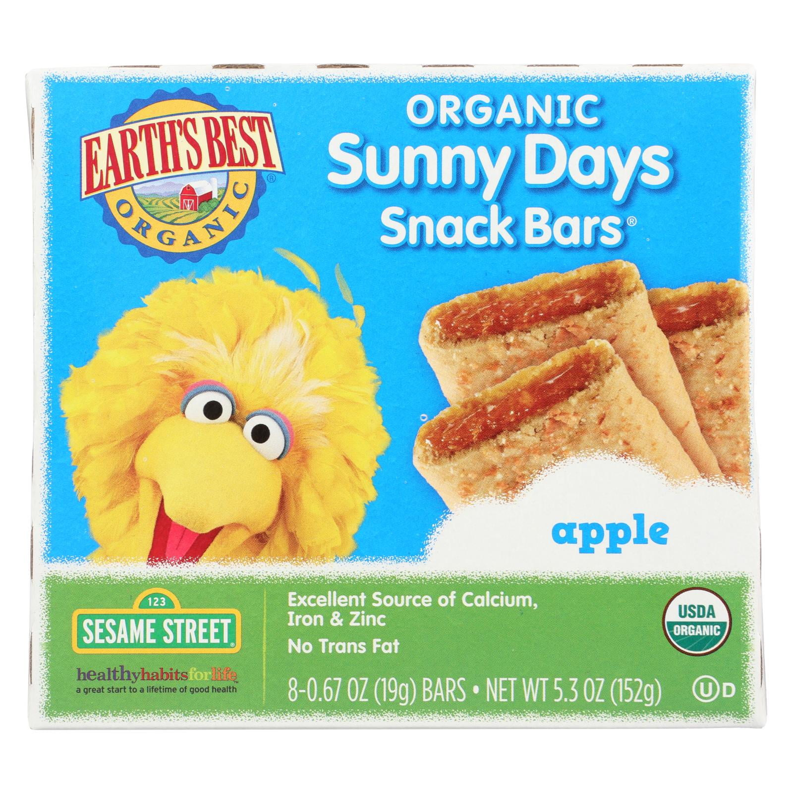 Earth's Best Sesame Street Organic Sunny Days Snack Bars Apple 7 Bars