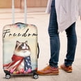 thumbnail image 4 of Freedom Ragdoll on Independence Day 4th of July Travel Luggage Cover Cat Lover Kitten Owner Gifts Idea Suitcase Dust Protective Decor - 01005, 4 of 5