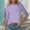 Light Purple, variant on Women 3/4 Sleeve Top Summer Casual Versatile Raglan Shirt Round Neck Casual Shirt Top Women Plain Long Sleeve Shirts Women Shirt Summer Active Womens Tops Athletic Wear for Woman T Shirts Tops