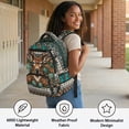 thumbnail image 3 of FKELYI School Backpack for Kids 17 Inch Schoolbag with Multi-Pockets Aztec Tribal Elk Print Primary School Bookbag Casual Daypack Travel Bag for Boys Girls, 3 of 7