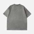 thumbnail image 3 of Chiccall Mens Plus Size Solid T Shirts Vintage Short Sleeve Crew Neck Tees Streetwear Basic Tees Loose Summer Tops Dark Gray 3XL, 3 of 4
