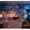 thumbnail image 2 of Halloween Bat Throw Blanket Soft Fluffy Fleece Blankets for Couch Bedroom Sofa Office Car Black and White Microfuber Plush Flannel Blankets for Girls Boys Adults 80X60 In, 2 of 6