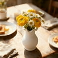thumbnail image 4 of cisilov White Ceramic Vase for House Table Decor Small Vase for Flowers Home Tabletop Decoration Decorative Vases for Bouquet, 4 of 7