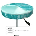 thumbnail image 4 of KLL Teal Turquoise 1 Round Bar Chair Cushion Cover 12 inch ,Bar Stool Protector with Elastic, Soft Washable, 4 of 6