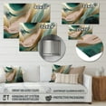 thumbnail image 4 of Designart "Marbled Euphoria Gold and Green V" Abstract Marble Metal Art Living Room, 4 of 5