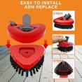 thumbnail image 3 of Fatmass Spin Mop Replace Head Base + Scrub Mop Brush Compatible With O Cedar 2 Tank Rinseclean 1 Mop Scrubber Brush And Mop Base Combo Set Great For Kitchen Deck Bathroom And Shower Floor Scrubber, 3 of 5