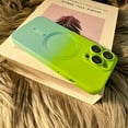 thumbnail image 5 of for iPhone 13 Case Magnetic Gradient Color Slim Silicone Soft Cute Phone Case with Full Camera Protector Shockproof Cover Green Blue, 5 of 9