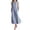 *Blue, variant on ClodeEU Womens Summer Striped Linen Blend Sleeveless Dress,Casual Maxi Dress with Pockets Black,Womens Plus L