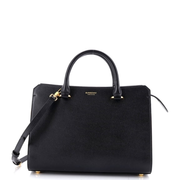 Pre-Owned Banwell Tote Leather and House Check Canvas Small By Rebag