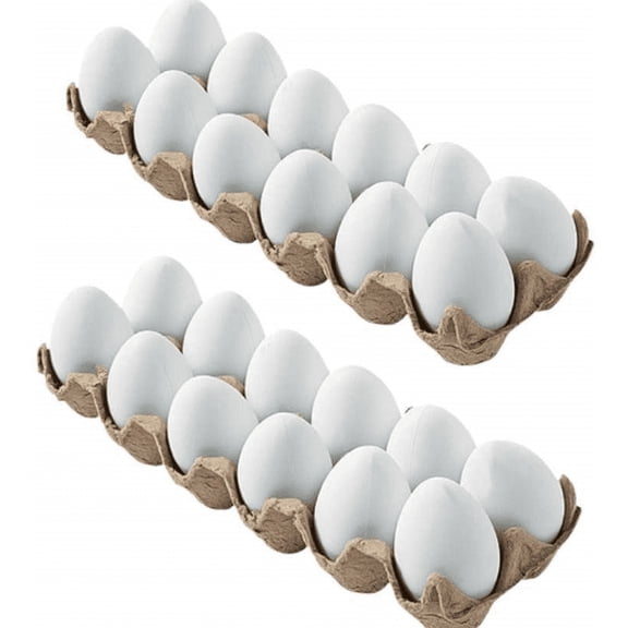 Dyeable Decorating Faux Fake Easter Eggs, 24-Pack