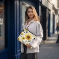 thumbnail image 6 of FORMRS 13-13.3 inch Laptop Sleeve Case Soft Carrying Quilted Computer Bag Cover, White Watercolor Sunflowers, 6 of 7